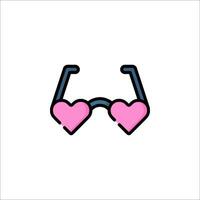 A pair of sunglasses with hearts on them vector