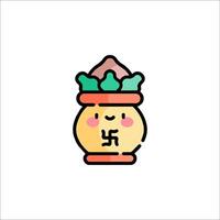 A cartoon jar with a crown on it vector