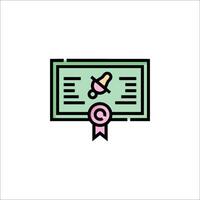 A certificate with a ribbon and a baby bottle vector