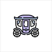 A horse carriage icon in a line style vector