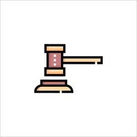A judge's gavel icon on a white background vector
