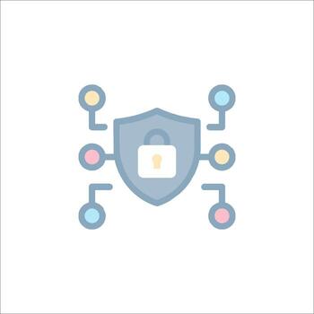 un proteger con un bloquear y un circulo alrededor eso vector