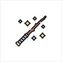 A wand icon with stars and a wand vector