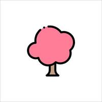 A pink tree icon on a white background vector