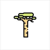 A tree icon with a green leaf on it vector