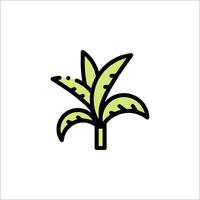 A green plant icon on a white background vector