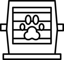 Pet Cage Line Icon vector