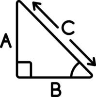 Pythagoras Line Icon vector