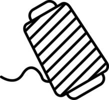 Thread Spool Line Icon vector