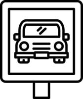 Parking Area Line Icon vector