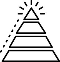 Pyramid Chart Line Icon vector