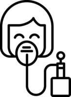 Oxygen Mask Line Icon vector