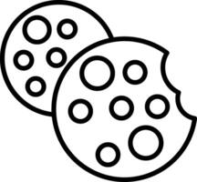 Biscuit Line Icon vector