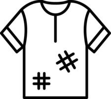 Tshirt Line Icon vector