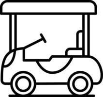 Golf Cart Line Icon vector