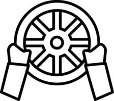 Driving Line Icon vector