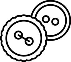 Button Line Icon vector