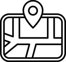 gps Line Icon vector