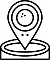 Location Line Icon vector