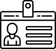 Identification Card Line Icon vector