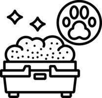 Litter Box Line Icon vector