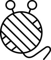 Wool Ball Line Icon vector