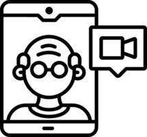 Call Line Icon vector