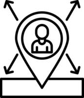 Location Line Icon vector