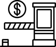 Toll Line Icon vector