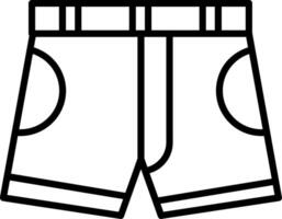 Shorts Line Icon vector