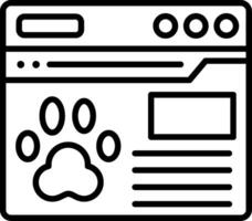 Website Line Icon vector