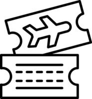Ticket Line Icon vector