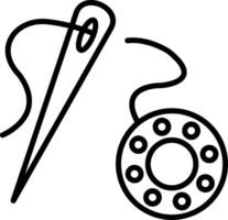 Sewing Tool Line Icon vector