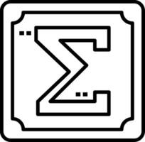Summation Line Icon vector