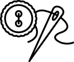 Needlework Line Icon vector