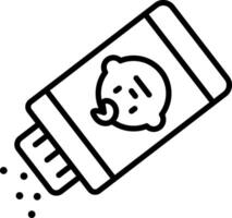 Talcum Powder Line Icon vector