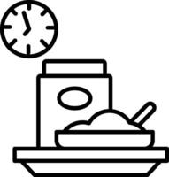 Breakfast Line Icon vector