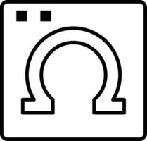Omega Line Icon vector
