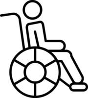 Disabled Line Icon vector