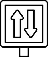 Two Way Line Icon vector