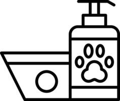 Soap Bottle Line Icon vector