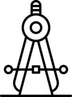 Compass Line Icon vector