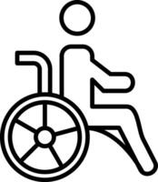 Handicapped Line Icon vector