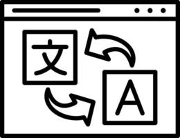 Translation Line Icon vector