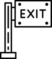 Exit Line Icon vector
