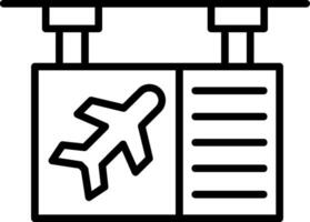 Boarding Gate Line Icon vector