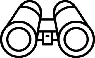 Binoculars Line Icon vector
