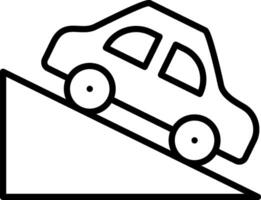 Steep Descent Line Icon vector