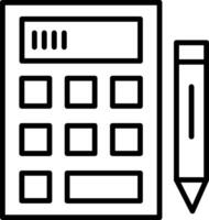 Calculator Line Icon vector