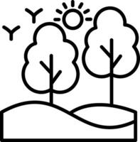 Forest Line Icon vector